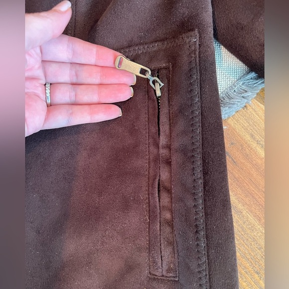 Johnson & Murphy Faux Fur Faux Suede Trimmed Women's Coat, size XL, see pics - Picture 8 of 15